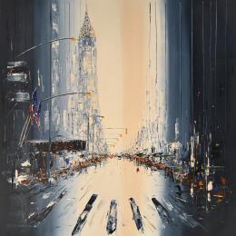 Peinture I wanna wake up in the city par Rousseau Patrick | Tableau Figuratif Huile Urbain