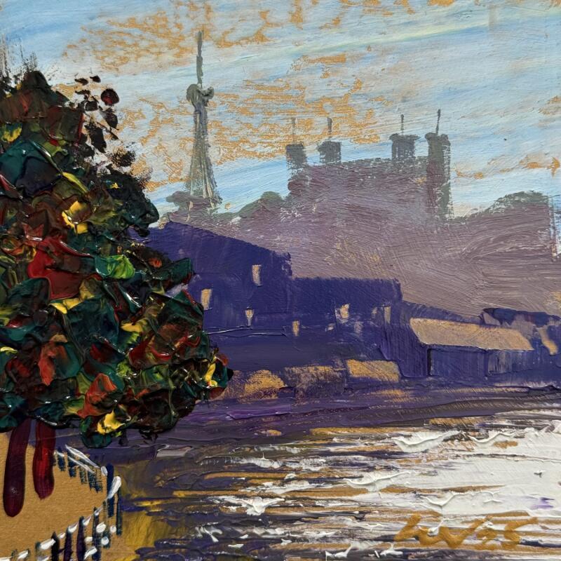 Peinture Lyon  par Sheremet Ion | Tableau Figuratif Paysages Urbain Acrylique