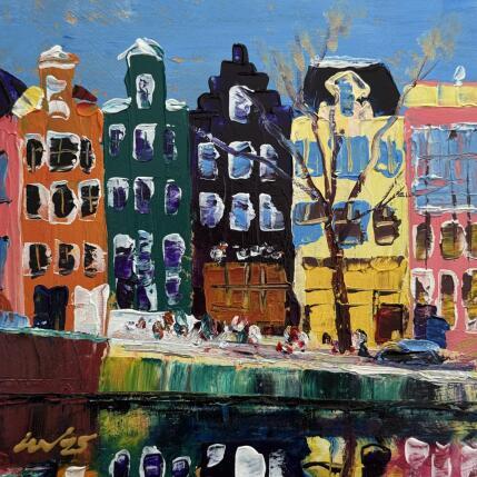 Peinture Amsterdam par Sheremet Ion | Tableau Figuratif Acrylique Architecture, Urbain