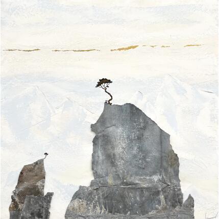 Peinture Les falaises sculptées par Lemonnier | Tableau Matiérisme Acrylique, Zinc Paysages