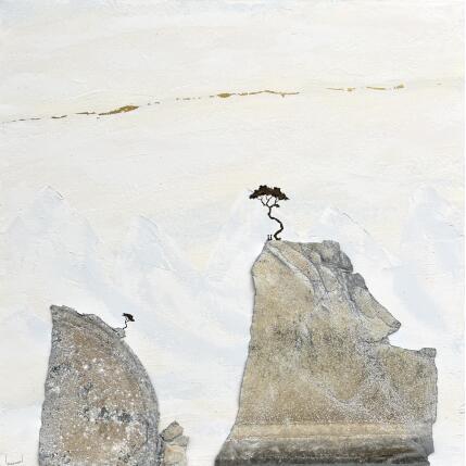 Gemälde De l'eau et de la roche von Lemonnier  | Gemälde Materialismus Acryl, Zinc Landschaften