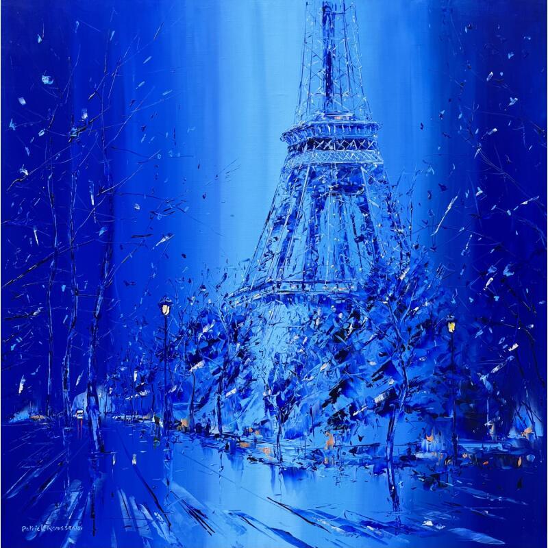 Peinture La Tour Eiffel a froid aux pieds par Rousseau Patrick | Tableau Figuratif Urbain Huile