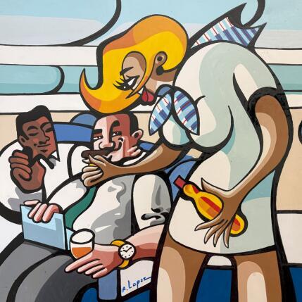 Painting No Du temps de mon père by Lopez Alfredo | Painting Figurative Acrylic Life style