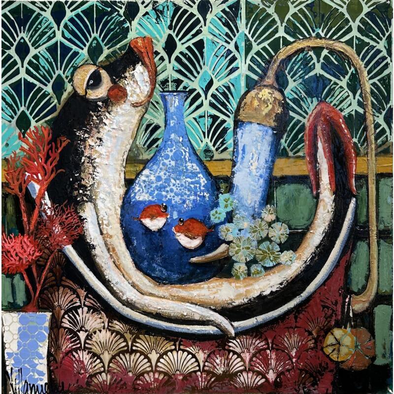 Painting Baño Relax by Villanueva Puigdelliura Natalia | Painting Figurative
