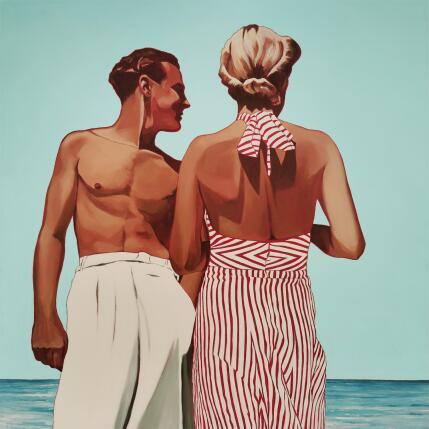 Painting Pénélope s'en va à Bilbao... by Gallardo Serge | Painting Figurative Acrylic Life style