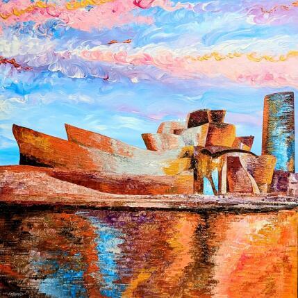 Painting Under the magical sky by Amblard Florence | Painting Impressionism Acrylic Architecture, Urban