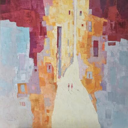 Painting Vols venir amb mi by Tomàs | Painting Impressionism Oil Life style, Urban