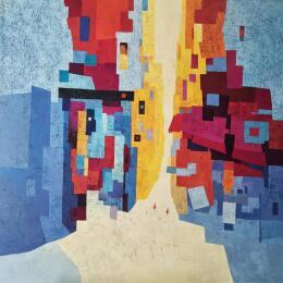 Painting La rue vieille du Temple  by Tomàs | Painting Impressionism Oil Life style, Society, Urban