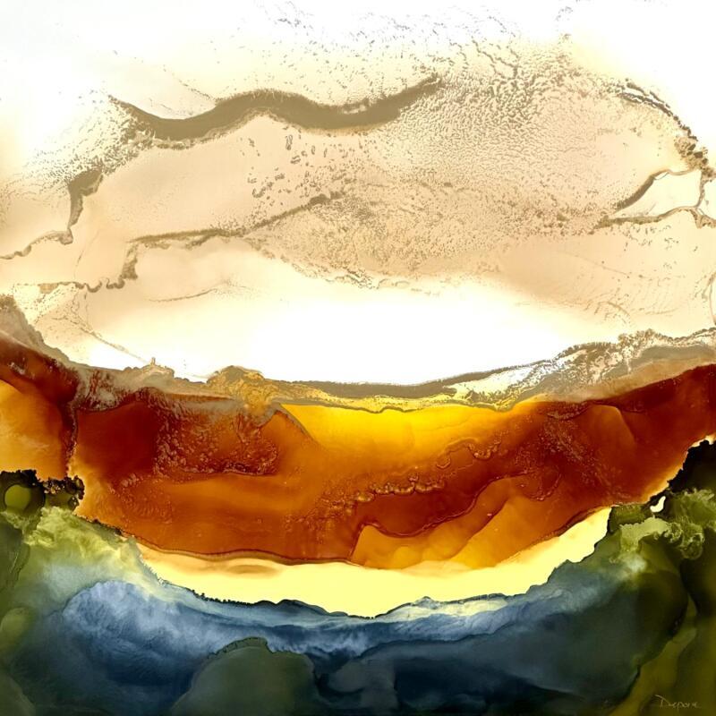 Painting Dune by Depaire Silvia | Painting Abstract Landscapes Minimalist Acrylic