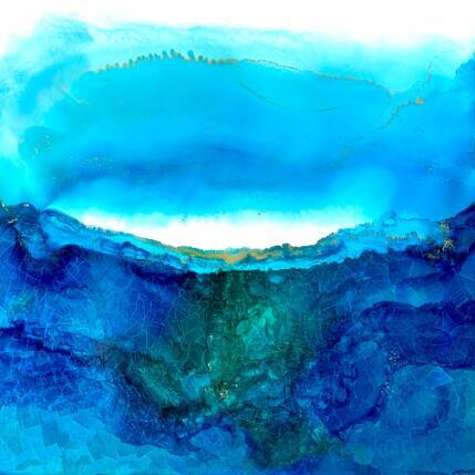 Painting Poesie Marine by Depaire Silvia | Painting Abstract Acrylic Landscapes, Marine, Minimalist