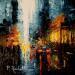 Peinture Yellow lights par Rochette Patrice | Tableau Impressionnisme Urbain Huile