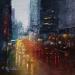 Peinture Rush hour par Rochette Patrice | Tableau Impressionnisme Urbain Huile