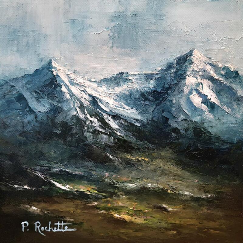 Peinture Mountains par Rochette Patrice | Tableau Figuratif Paysages Huile