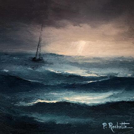 Peinture Perdu en mer par Rochette Patrice | Tableau