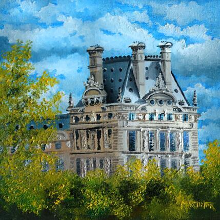 Peinture Jardines de Luxembourgo par Rodriguez Rio Martin | Tableau Figuratif Huile Urbain