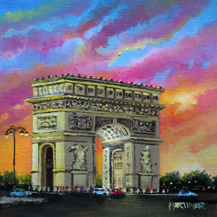 Peinture Arco de Triunfo par Rodriguez Rio Martin | Tableau Figuratif Huile Urbain
