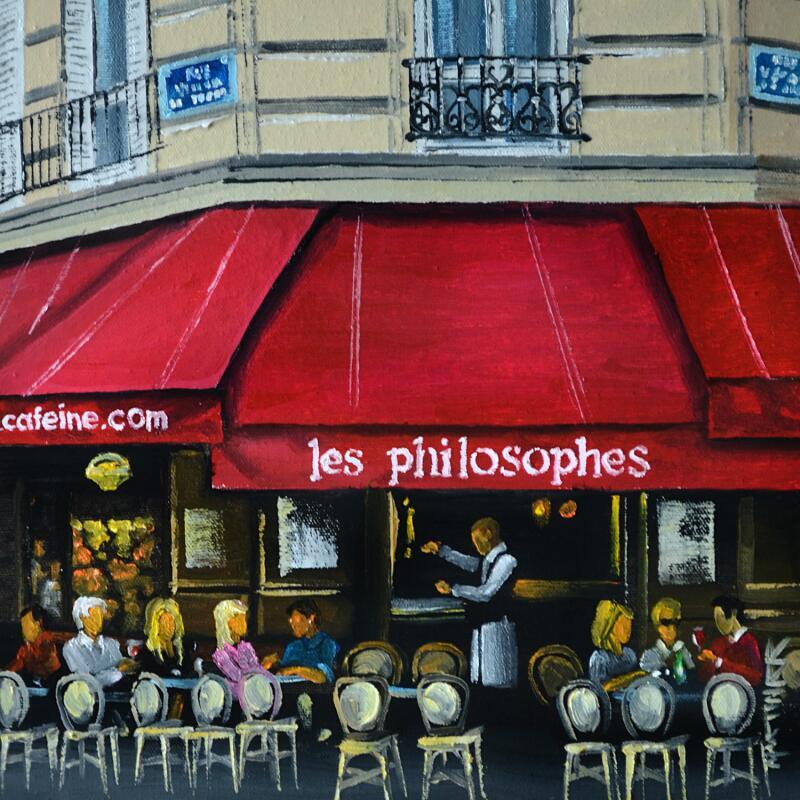 Painting Les philosophes by Rodriguez Rio Martin | Painting Figurative Urban Oil