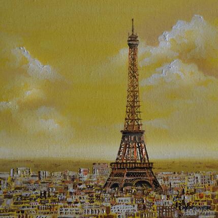 Peinture Cristales de amor amarillo  par Rodriguez Rio Martin | Tableau Figuratif Huile Urbain