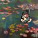 Painting F2 baignade dans les nymphéas (Monet) by Marie G.  | Painting Pop-art Pop icons Wood Acrylic