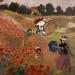 Peinture F3 golf dans les coquelicots (Monet) par Marie G. | Tableau Pop-art Icones Pop Bois Acrylique