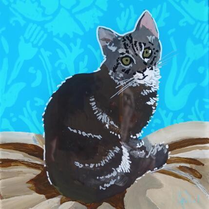 Peinture Matou fut surpris par le matin par Auriol Philippe | Tableau Figuratif Acrylique, Plexiglas, Posca Natures mortes