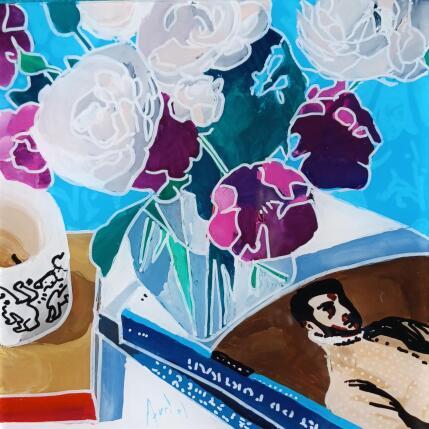 Painting Keith avait pris pose by Auriol Philippe | Painting Figurative Acrylic, Plexiglass, Posca Still-life