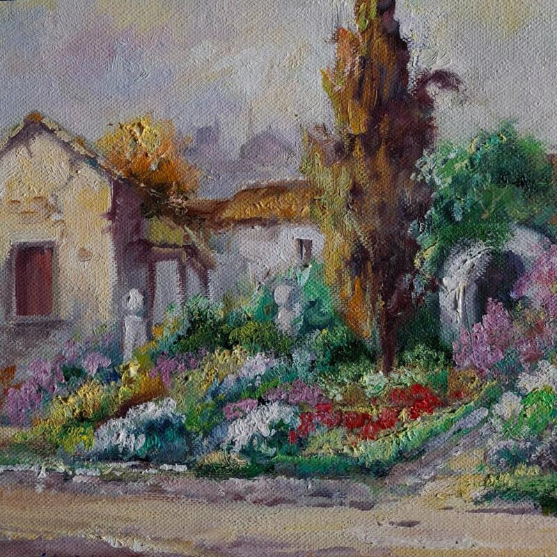 Pintura Jardin de casa por Cabello Ruiz Jose | Pintura Impressionism Paisajes Aceite