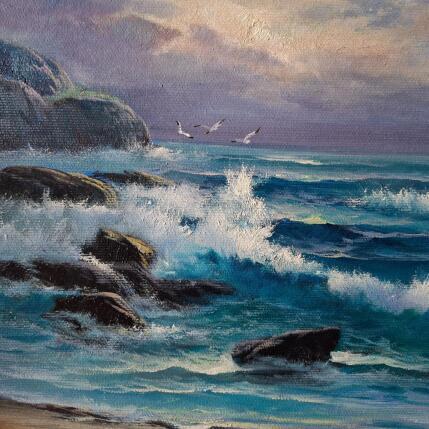 Pintura  Marina a contraluz por Cabello Ruiz Jose | Pintura Figurativo Aceite Iconos pop, Paisajes