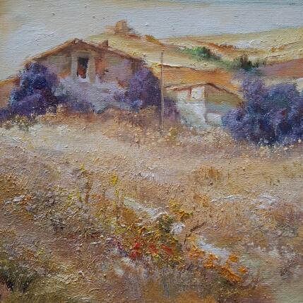 Pintura Casas en el cerro por Cabello Ruiz Jose | Pintura Figurativo Aceite Iconos pop, Paisajes