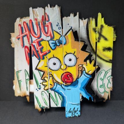 Painting Maggie Simpson hug me  by Sufyr | Painting Street art Graffiti, Posca, Wood Child