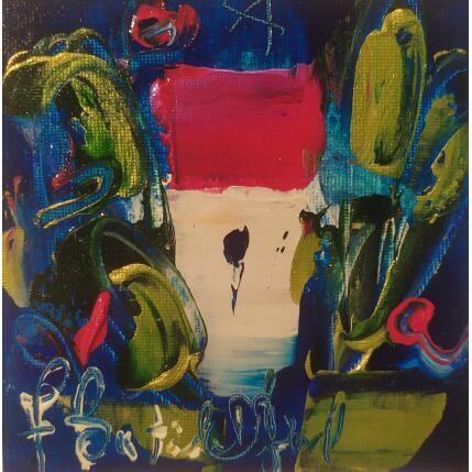 Peinture Bonheur bleu par Bastide d´Izard Armelle | Tableau Abstrait