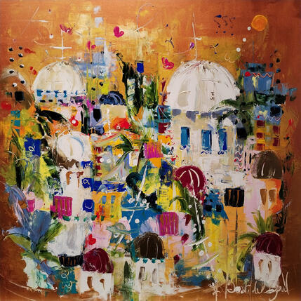 Peinture Partir avec toi par Bastide d´Izard Armelle | Tableau Abstrait