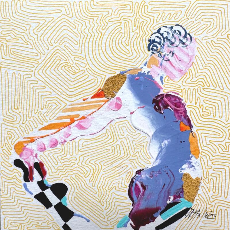 Gemälde La jolie ronde von Cressanne | Gemälde Figurativ Akt Acryl Sand