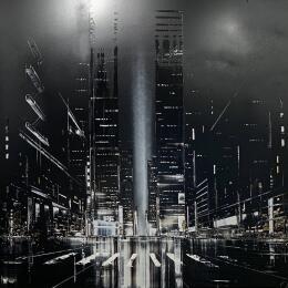 Painting Nova by Rey Julien | Painting Figurative Gold leaf