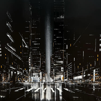 Painting Nova by Rey Julien | Painting Figurative Gold leaf