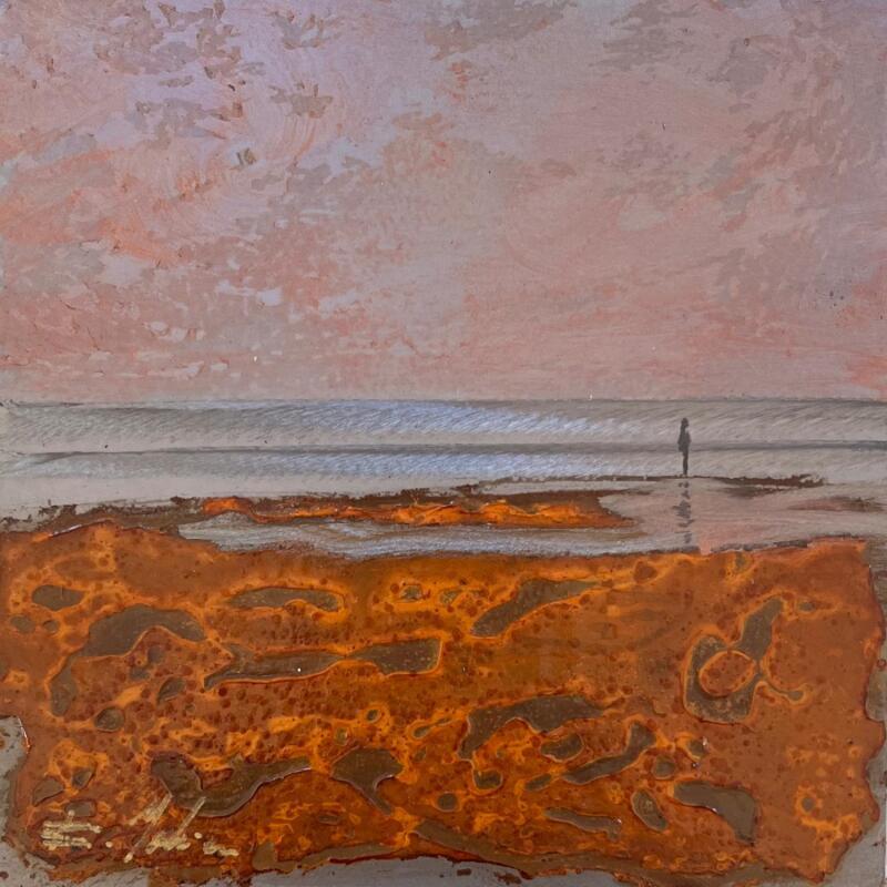 Painting Nocturne 1 by Mahieu Bertrand | Painting Figurative Landscapes Metal