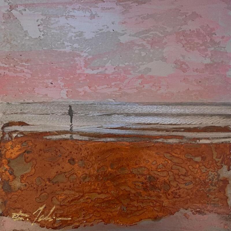 Peinture Nocturne 2 par Mahieu Bertrand | Tableau Figuratif Paysages Métal