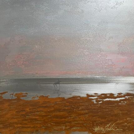 Peinture Balade nocturne  par Mahieu Bertrand | Tableau Figuratif Métal Paysages