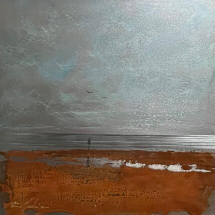 Peinture Face à la mer par Mahieu Bertrand | Tableau Figuratif Métal Paysages