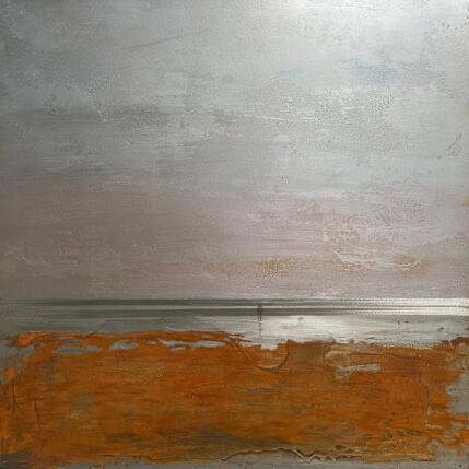 Peinture Couple plage des 3 digues par Mahieu Bertrand | Tableau Figuratif Métal Paysages