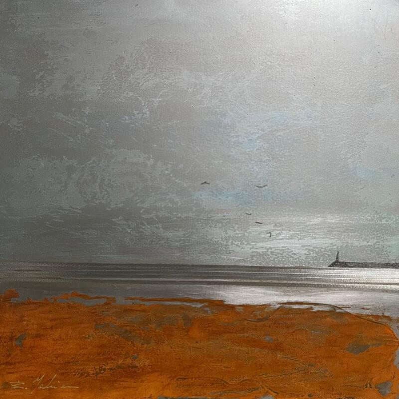 Peinture La Jetée par Mahieu Bertrand | Tableau Figuratif Paysages Métal