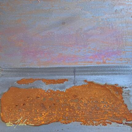 Peinture Un soir plage des 3 digues  par Mahieu Bertrand | Tableau Figuratif Métal Paysages