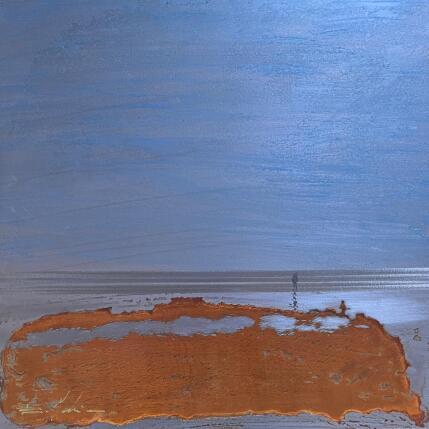 Peinture Couple à la plage des 3digues par Mahieu Bertrand | Tableau Figuratif Métal Paysages