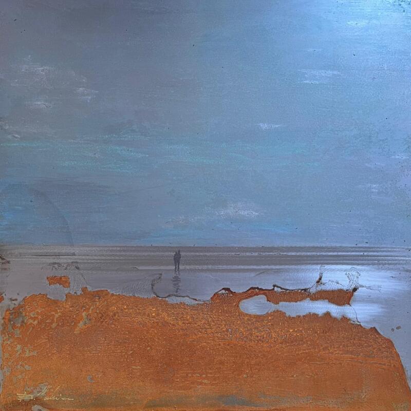 Peinture Face à la mer par Mahieu Bertrand | Tableau Figuratif Paysages Métal