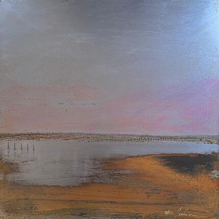 Peinture Un soir aux Salins par Mahieu Bertrand | Tableau Figuratif Métal Paysages