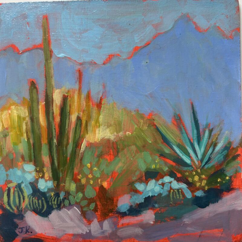 Gemälde Desert watchers von Kivisto Jamie | Gemälde Figurativ Landschaften Natur Acryl