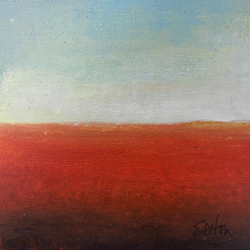 Peinture Etude red par Saxton Patricia | Tableau Abstrait Paysages Acrylique
