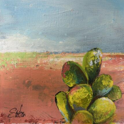 Peinture Pink cactus par Saxton Patricia | Tableau Figuratif Acrylique Nature, Paysages
