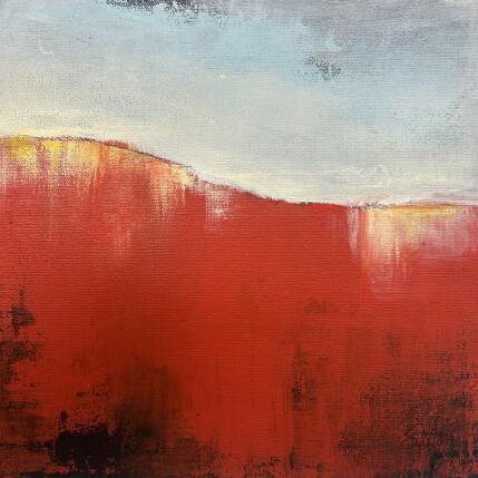 Peinture Red mountain par Saxton Patricia | Tableau Abstrait Acrylique Paysages