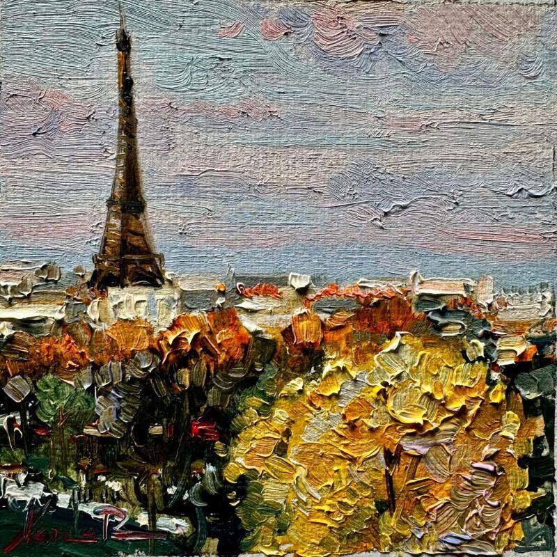 Painting A Pause in Paris by Xanlar | Painting Impressionism Landscapes Urban Architecture Oil